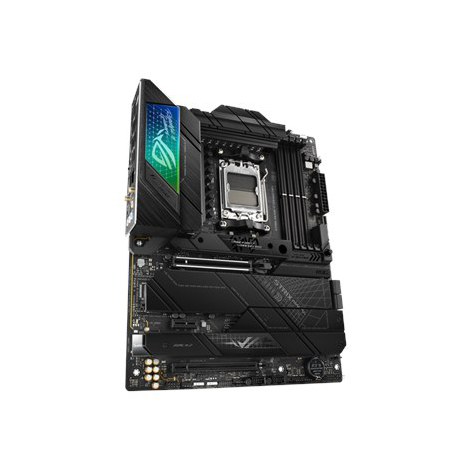 Asus | ROG STRIX X670E-F GAMING WIFI | Processor family AMD | Processor socket AM5 | DDR5 DIMM | Memory slots 4 | Supported hard - 4